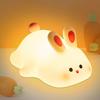 Милая ночная лампа с регулируемой яркостью Kawaii Rabbit Lamp Touch Rechargeable 30 Minutas Auto Off Funny Day Birthday Gift for Women Teen Girls Boys Baby Kids Portable