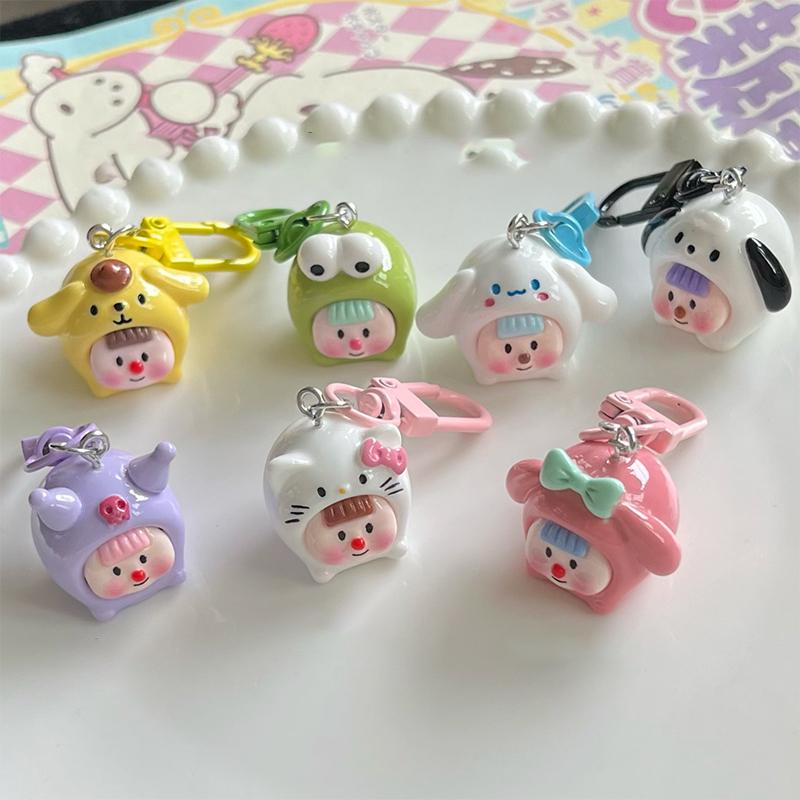 Брелок в виде мультяшной куклы, симпатичная трехмерная кукла, брелок, подвеска, креативный рюкзак, украшения, аксессуары, подарки