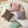 Наволочка Тканый Плюшевый Чехол для Подушки Дивана Однотонный Мягкий Чехол для Подушки