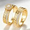 Vintage Chinese-style ring with a repeating pattern National Style Diamond Crown Women's Ring