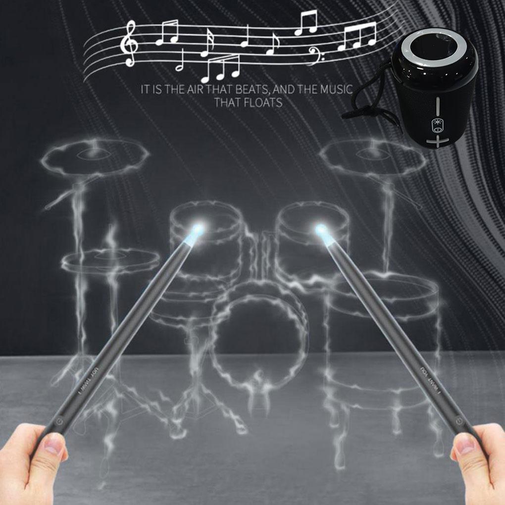 Somatosensory Drum Kit Portable Air Electronic Hand Practice Drumsticks Musical Instrument with Control Console
