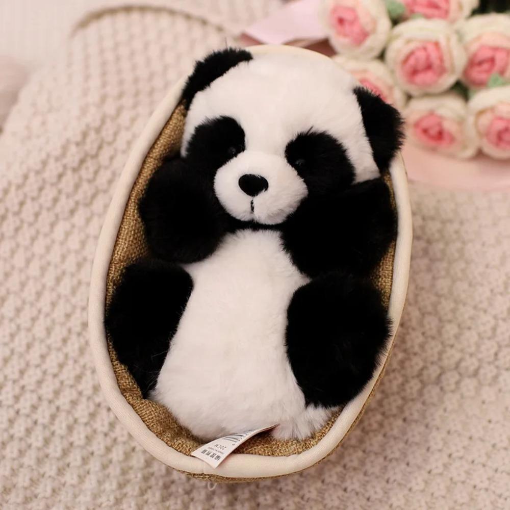 Hedgehog Panda Sleeping Basket Baby Toys Imitation Animal Animals Basket Plush Toys  Pet Doll