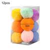 12 шт./Коробка Игрушечные Мячики для Кошек Мягкие Помпоны Мяч Интерактивная Игрушка для Питомцев Мягкий Шарик-Помпон Игрушки Интерактивные Игрушки для Кошек