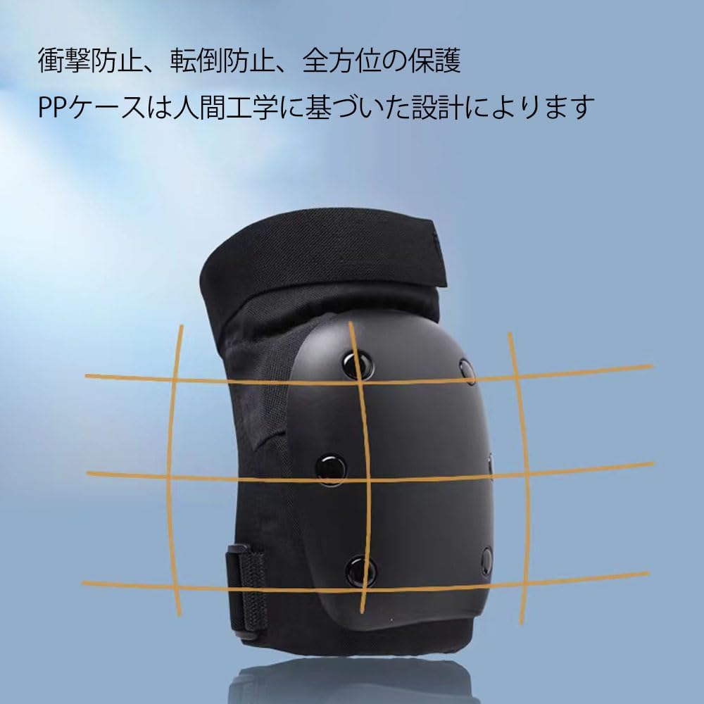 Knee Pads for Adults and Prevents Protects and Kick and Includes Storage Available in Black and Sizes and L 6-Piece Kids, Injuries, Wrists, Elbows,