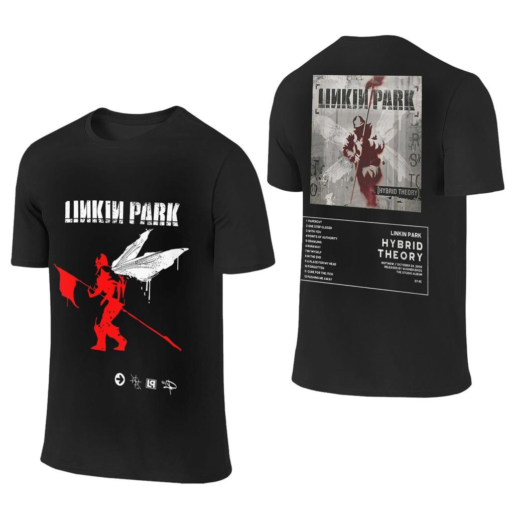 L-Linkin P-Park Men T Shirt Band Crazy Tee Shirt Short Sleeve Crewneck T-Shirt 100% Cotton Plus Size Clothes
