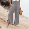 Womens Palazzo Pants Summer Casual Flowy Wide Leg Trousers Beach Travel Vacation Outfits