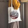 Рисунок Illustratpor Дизайн с принтом Harajuku Женская сумка через плечо Холщовая сумка большой вместимости Повседневные сумки-шоппер Сумки для покупок для девочек