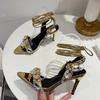 Fashion Luxury Best - Selling Strappy High Heel Sandals, Rhinestone - Embellished, Glam Evening Party Vibe, Ideal for Formal Occasions