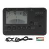 Dulcimer Tuner 3 In 1 Metronome Tuner Tone Generator Music Instrument Tool with LCD Display MT520Y Black
