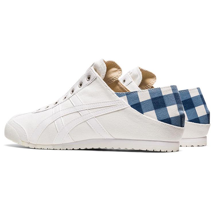 ONITSUKA TIGER Mexico 66 Paraty Кожа Классические Нескользящие Прочные Низкие Повседневные Кроссовки Унисекс Синий Белый 1183A437-102