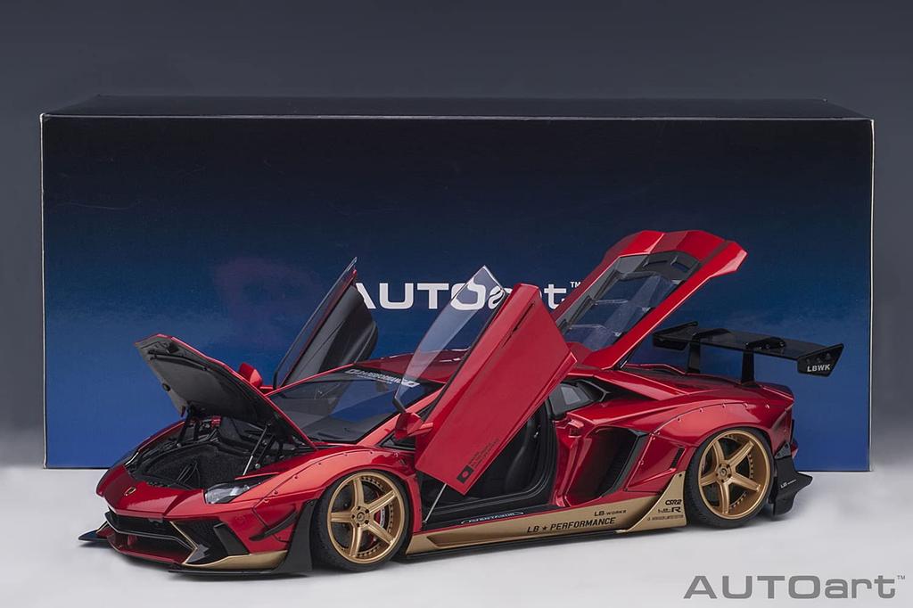 AUTOart Liberty Walk Lamborghini Aventador Limited Edition Hyper Accent Готовый продукт 79182 1/18 LB-WORKS Красный/Золотой