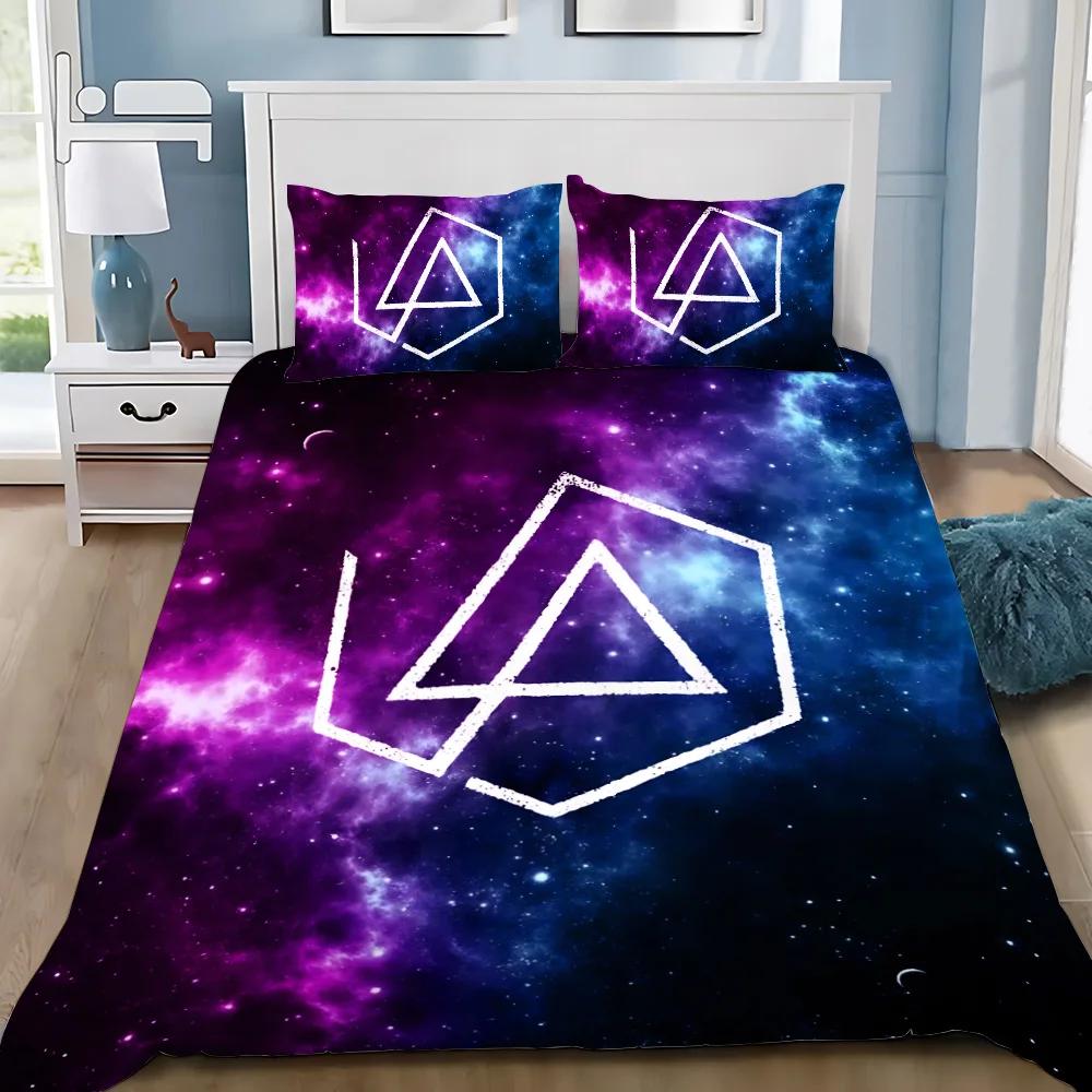 Duvet Cover Pillowcase Bedding Set Rock band Linkin P-Park Adult Boy Girl Bedroom Decoration Children Single Double Large Size
