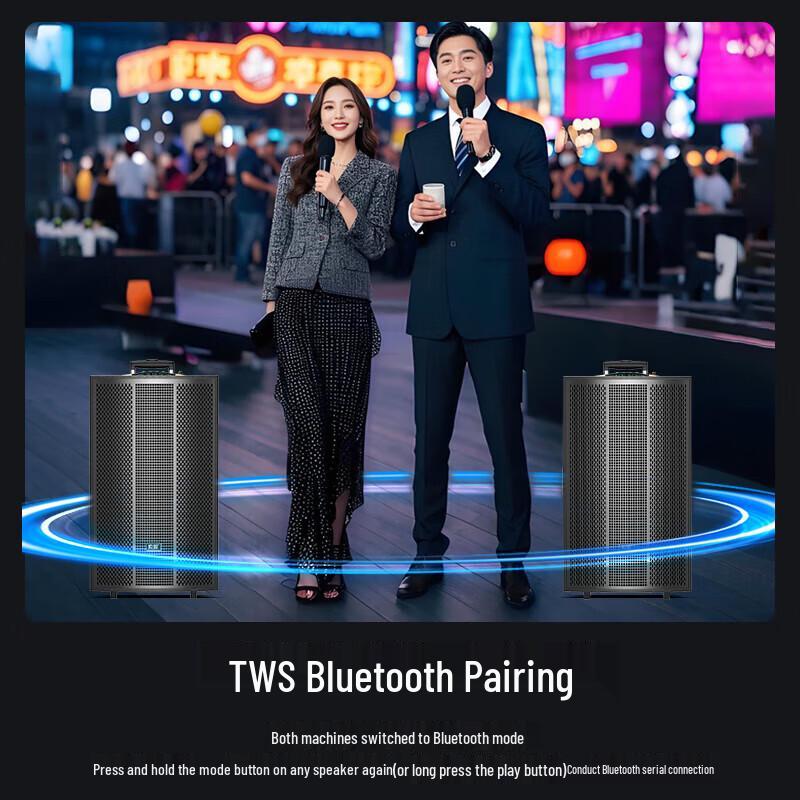 Suoai SA-X79 15-дюймовая портативная Bluetooth-караоке-колонка-тележка