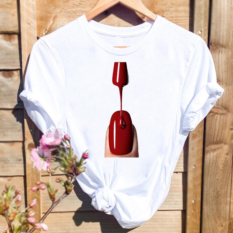 Women Print T-shirts Watercolor Eye Lashes Eyelashes Trend Graphic Tops Fashion Short Sleeve Summer Shirt Female Tees