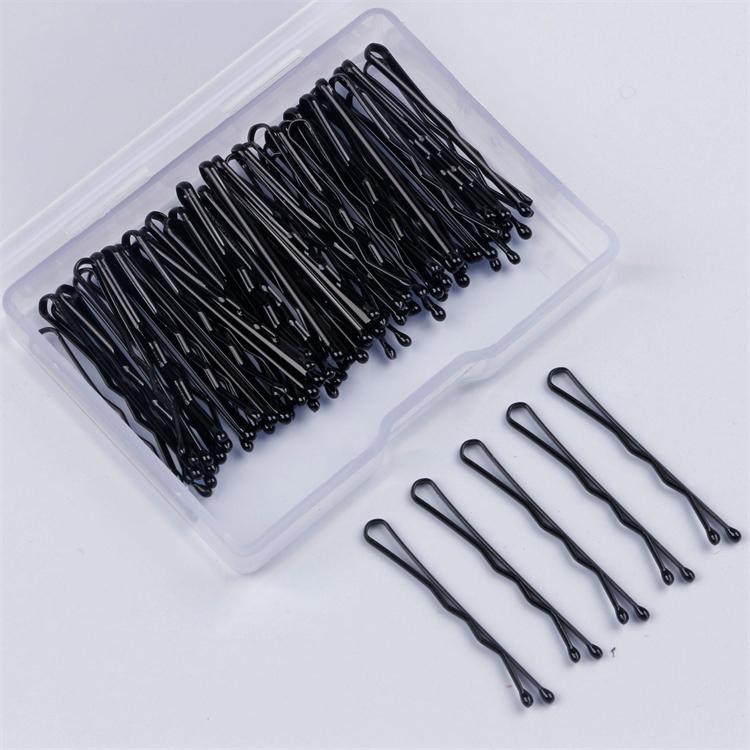PL Fashion Hair Pins 3.5cm Ripple Stainless Steel Hairpins Metal Hair Clip with Gift Box