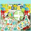 Fun And Vibrant Cartoon Dinosaur Birthday Party Supplies Tableware Plates Cups