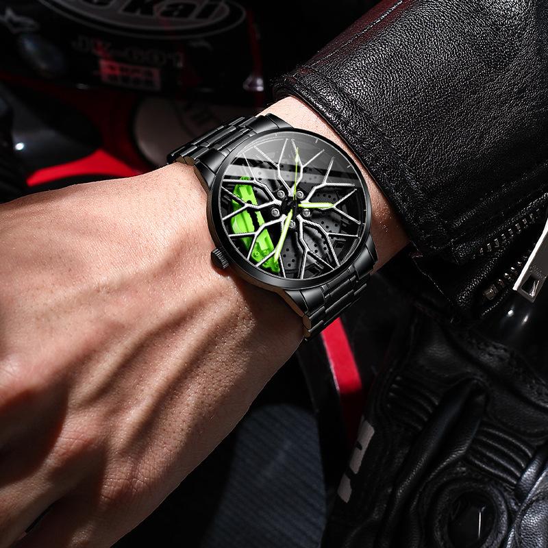 Часы SVJ Wheel, трехмерный полый дизайн, модификация автомобиля, часы с культурной тематикой для мужчин