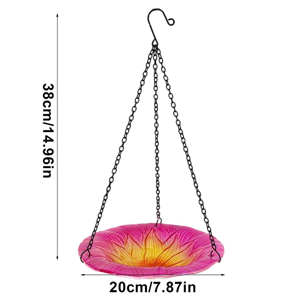 Bird Bath For Outside 8 Inches Flower Shape Basin Decorative Bird Baths For Lawn Backyard Patio Wildlife Outdoor Yard Balcony