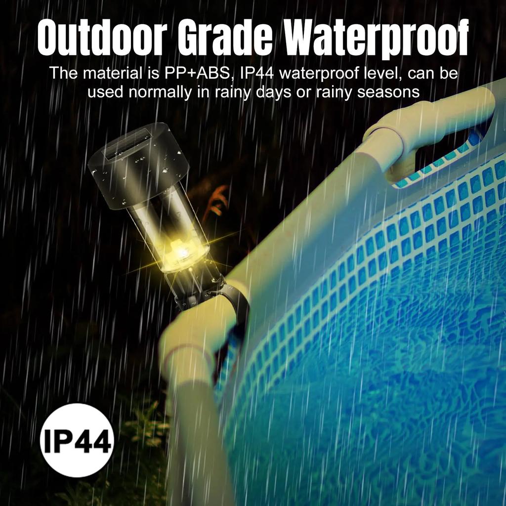 Солнечные лампы для бассейна, Водонепроницаемые солнечные лампы, Украшение ограды открытого бассейна, Аксессуары для бассейна