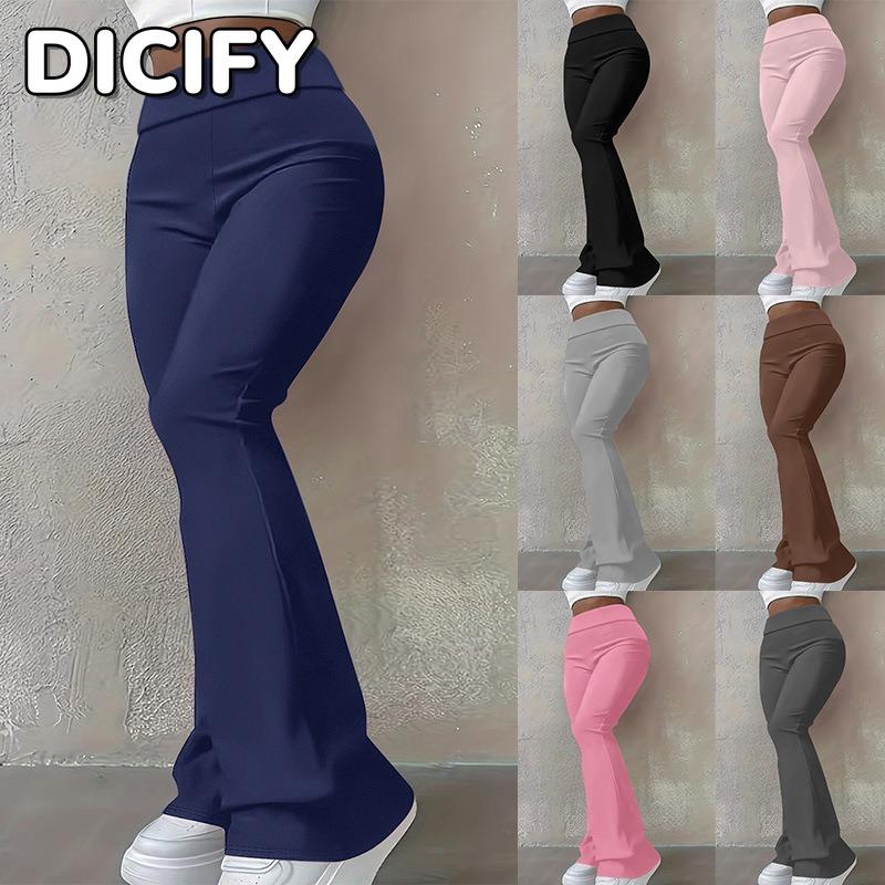 DICIFY Женские модные повседневные однотонные брюки и капри с принтом