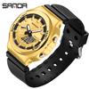 SANDA Watch Raising The Handlight Multifunctional Men's Steel Heart Waterproof Outdoor Sports Watch