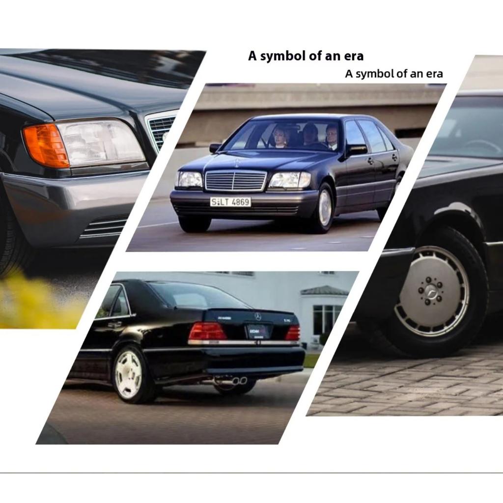 Масштаб 1/24 Benz W140 320SEL Классический лимузин Литая модель автомобиля Коллекционирование Хобби Украшение рабочего стола Подарки для друга
