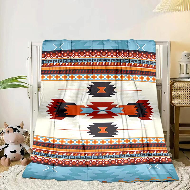 Native American Pattern Blanket Flannel Blanket for bed, sofa, Camping, Hiking, Picnic Essentials, gift for family Fan gifts