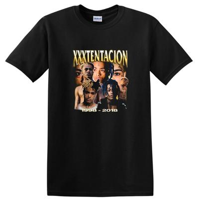 Футболка-трибьют XXXTentacion, винтажная, 1998-2018, с графическим принтом, дизайн для фаната музыки