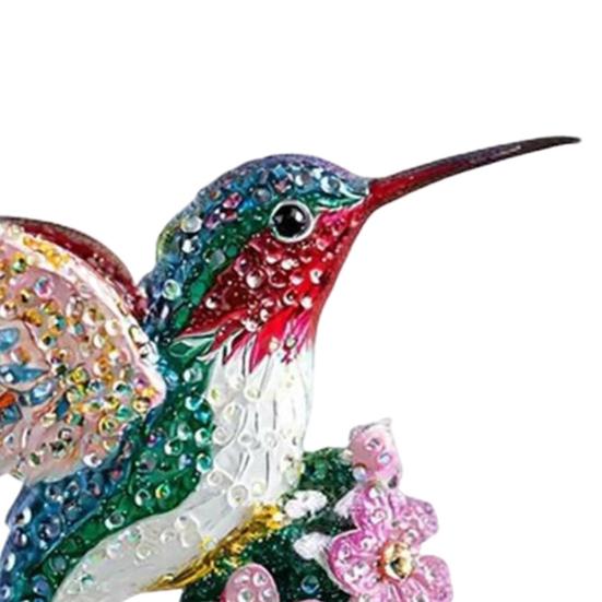 Yousheng 2D Acrylic Hummingbird Hanging Decoration Indoor Outdoor Garden Yard Window Wall Hanging Flat Flower Colorful Bird Ornament