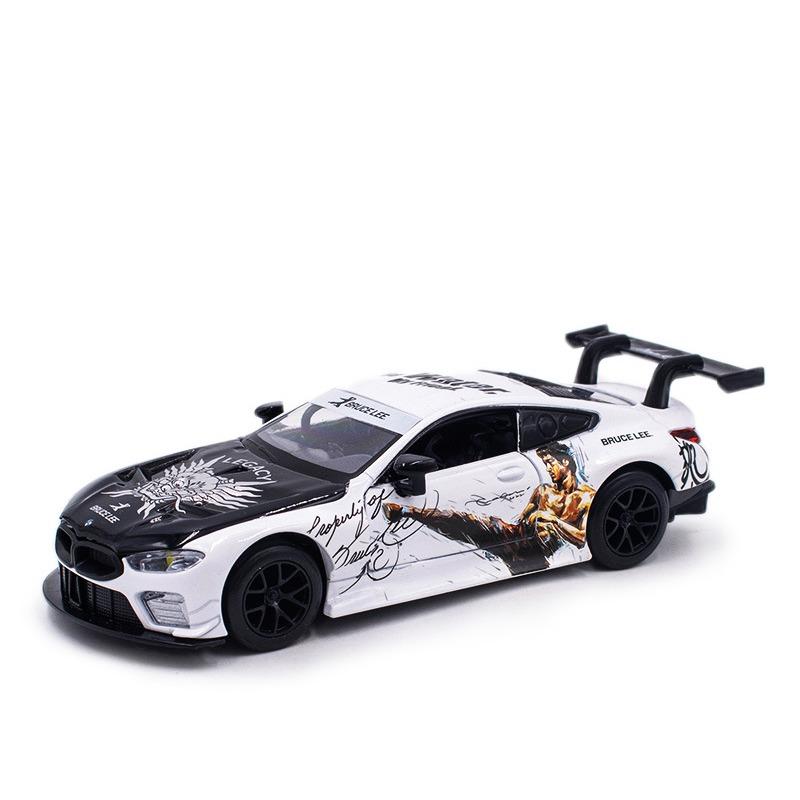 1/32 масштаб BMW M8 GTE Co фирменные стили литой масштаб модель автомобиля металлический миниатюрный автомобиль звук и свет детская игрушечная машинка подарок