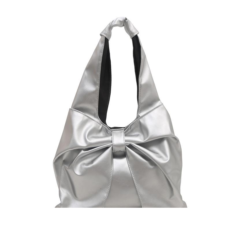 Women Fashion Large Capacity Bowknot Simple Tote Shoulder Handbag