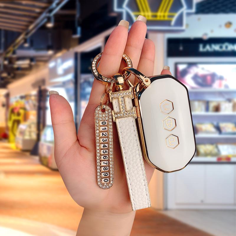 Wuling 2020 Smart Car Key Cover - Premium Capgemini Key Shell with High-Grade Buckle for Men & Women