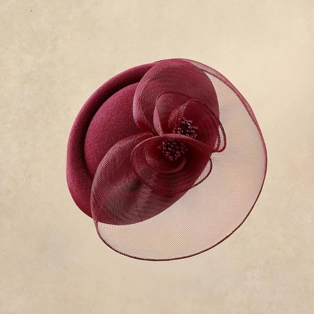 Vintage Fascinator Hat Elegant Wedding Headwear Classic Horse Racing Hat Makeup Prom