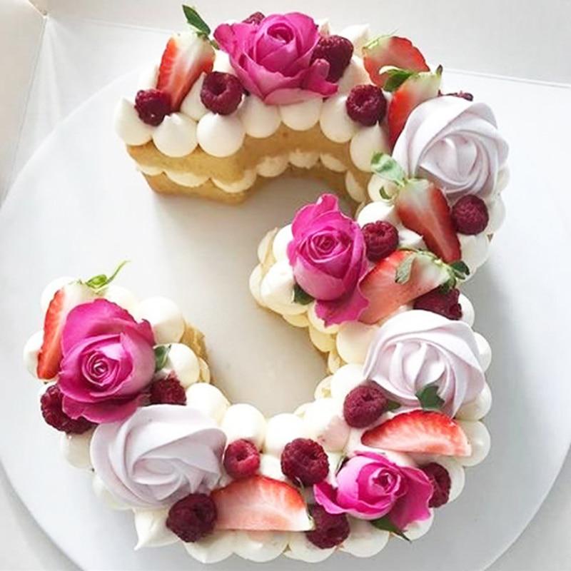 Силиконовые формы для цифр, 10 дюймов, большие 0-9, форма для торта с арабскими цифрами, форма для выпечки торта на день рождения