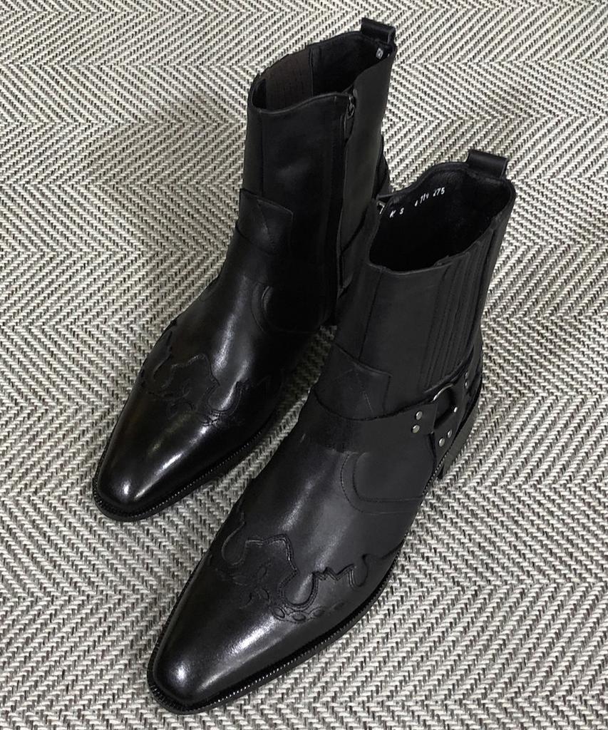 Joenshoe Cadenza Laurent Western Boots Mink Tan Black