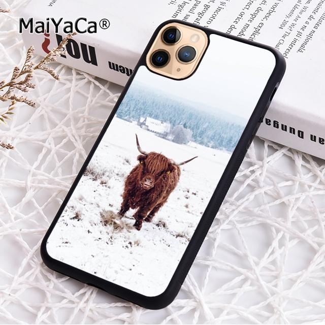 Cute Highland Cow Phone Case For iPhone 17 Air 16 pro max 15 14 plus 12 13 Shell Cover coque