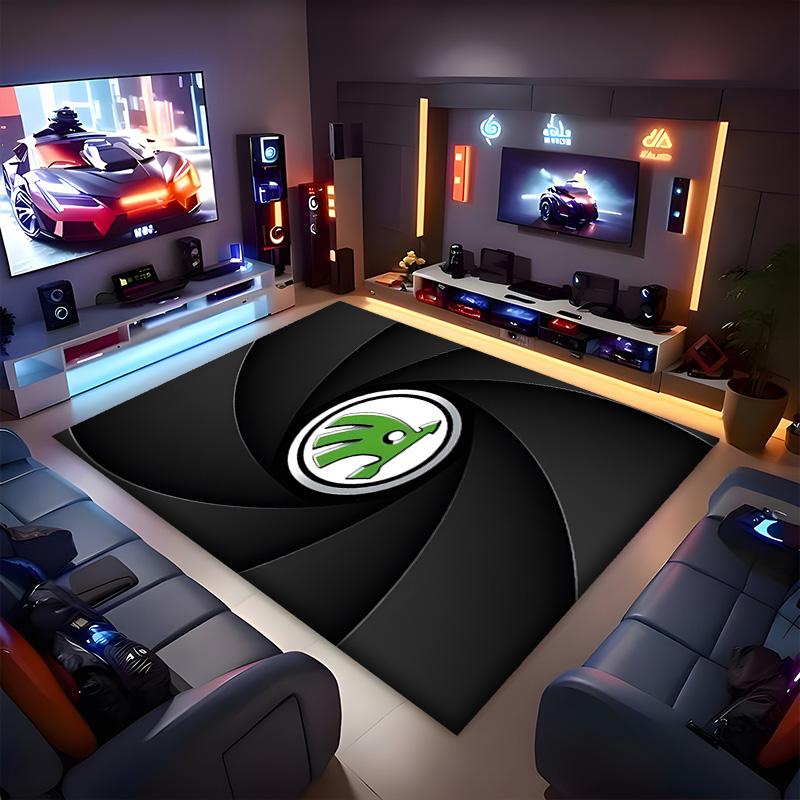 Skoda Polyester Carpet, Soft Indoor Mat for Office Chair, Living Room, Computer Desk - Decorative Home Office Rug Design