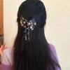 Flower Kimono Sakura Hairpin Sakura Hanfu Fan Hair Clip Sweet Tassel Fan Hair Clip  Outdoor