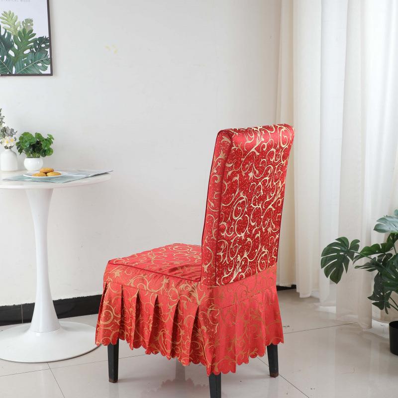 Hotel Professional Nailed Wooden Chair Chair Cover Geometric Pattern Hotel Conference Chair Cover Hotel Household Nailed Universal