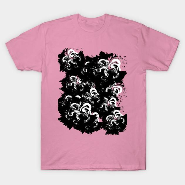 Женская футболка с принтом тушью Харадзюку, кавайная футболка, летняя футболка с коротким рукавом, женская футболка, топ