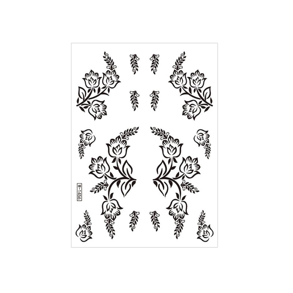 India Mehndi Flower Henna Temporary Tattoo Body Art Sticker Finger Hand Legs Arm