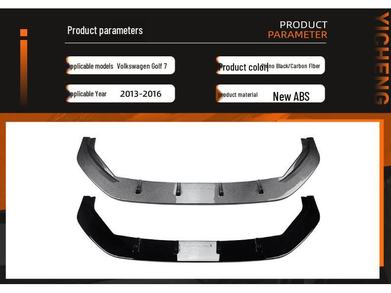 Compatible Front Lip Spoiler for VW Golf MK7 GTI/R (2013-2016)