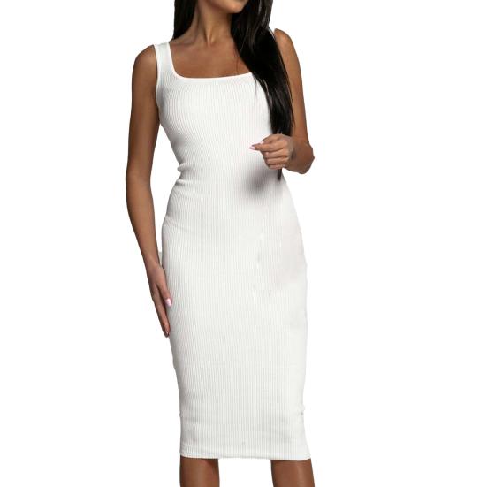 Женские нижние юбки больших размеров, женское платье-футляр с квадратным вырезом, однотонное облегающее эластичное летнее платье без рукавов, платье для свиданий