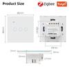 Умный выключатель Zigbee - Удаленное управление через приложение Tuya с панелью из закаленного стекла