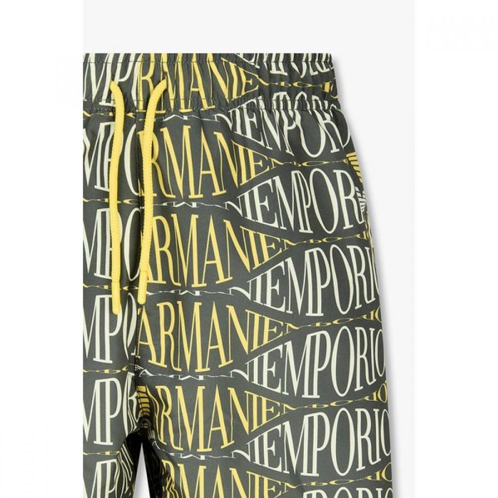 Emporio Armani Men S TOne On TOne Logo Pattern Swim ShortS 0816121165