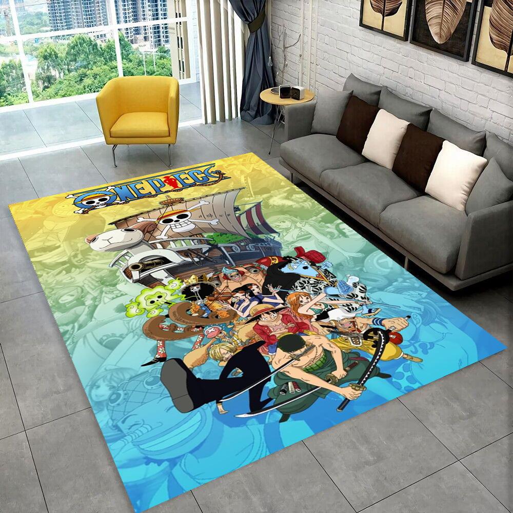 3D Ковер Мультяшный Аниме One Piece для Игровой Комнаты, Спальни, Гостиной, Дивана, Домашнего Декора, Нескользящий Коврик для Игровой Зоны Детей