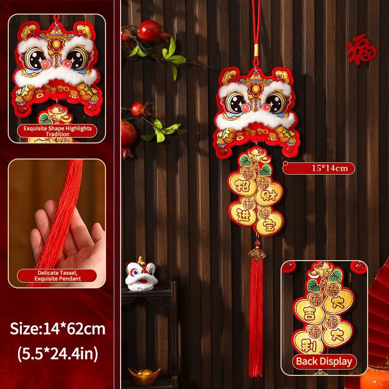 Chinese Spring Festival Lucky Decor The Year Of Hores Door Hanging Pendants Chinese New Year Home Party Supplies