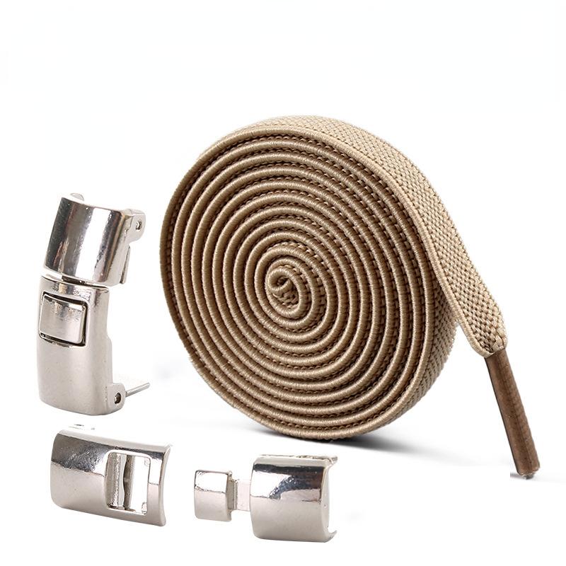 Новые шнурки для обуви без завязок, эластичные шнурки с замком для детей и взрослых, быстрые ленивые шнурки с металлическим замком, шнурки для обуви