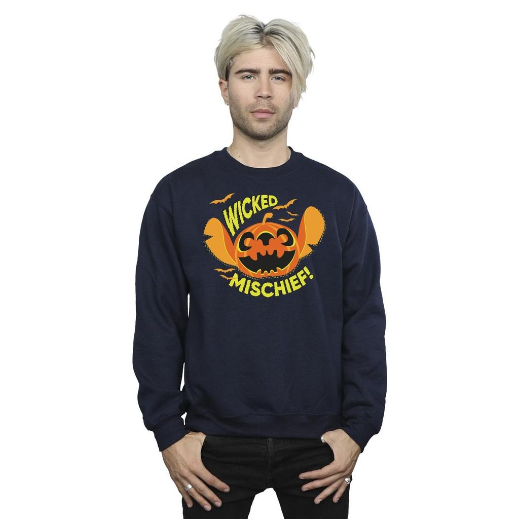 Disney Mens Lilo And Stitch Wicked Mischief Sweatshirt