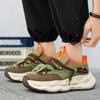 Новые мужские удобные на открытом воздухе комфортные осенние корейские версии тренда толстая подошва досуг спортивные сетчатые мужские туфли обувь Daddy